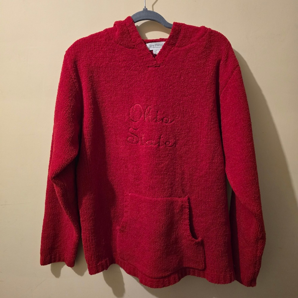San Francisco Fleecewear Co Ohio State Hoodie Women XXL Red Fleece Pullover